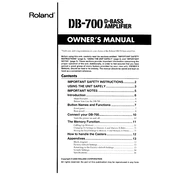 Roland DB-700 manual cover