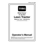 Toro Wheel Horse 12-32XLE 71201 Tractor manual cover