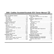 Cadillac Escalade ESV 2005 manual cover