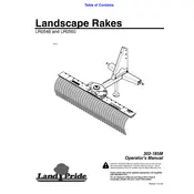 Kubota LR0548 Rake manual cover