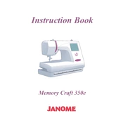 Janome Memory Craft 350E manual cover