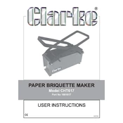 Clarke 1801617 CHT617 Paper Briquette Maker manual cover