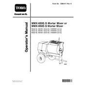 Toro MMX-650E-S 60212C Mixer manual cover