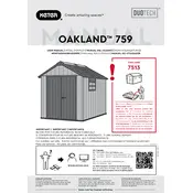 Keter Oakland 759 Shed manual cover