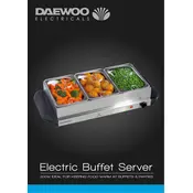 Daewoo Electric Buffet Server SDA1199 Food Warmer manual cover