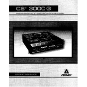 Peavey CS 3000 G Amplifier manual cover