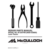 McCulloch M13597RB manual cover