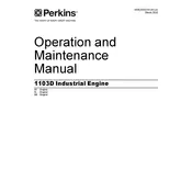 Perkins 1103D Engine manual cover