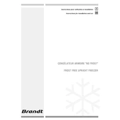 Brandt UD2202 Freezer manual cover