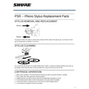 Shure PSR Microphone manual cover