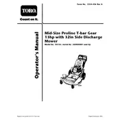 Toro ProLine T-Bar Gear 32-inch 30316 Mower manual cover