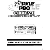 Pyle PDCD210 CD Player manual cover