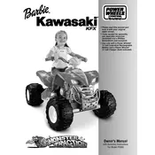 Power Wheels Mattel Barbie Kawasaki P5066 Toy manual cover