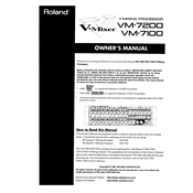 Roland VM-7100 manual cover