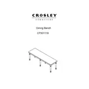 Crosley CF501118 Bench manual cover