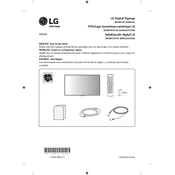 LG 55XS2C 55XS2C-B.AUS Signage manual cover