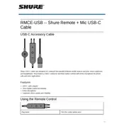 Shure RMCE-USB Cable manual cover