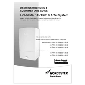 Worcester LPG Greenstar 12i System 2009 Boiler manual cover