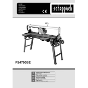 Scheppach FS4700BE 5806701901 Tile Cutter manual cover