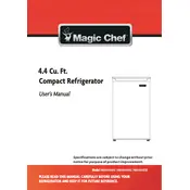 Magic Chef HMAR440BE Refrigerator manual cover