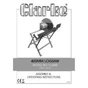 Clarke 3401995 CLS400 400MM Log Saw manual cover