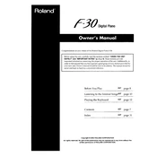 Roland F-30 manual cover