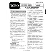 Toro 48-cm 20920 Mower manual cover