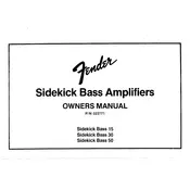 Fender Sidekick Bass 30 Amplifier manual cover