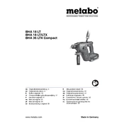 Metabo BHA 18 LT Hammer manual cover