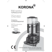 Korona 10295 Coffee Maker manual cover