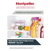 Montpellier MAB2035 Refrigerator manual cover