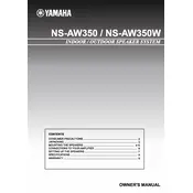 Yamaha NS-AW350 Speaker manual cover