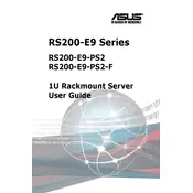 ASUS RS200-E9-PS2 Server manual cover