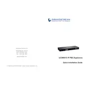 Grandstream UCM6510 IP PBC Appliance Hub manual cover