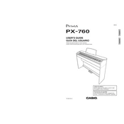 Casio Privia PX760 Keyboard manual cover