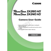 Canon PowerShot SX240 HS manual cover