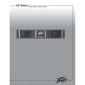 Peavey CS 800X4 Amplifier manual cover