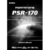 Yamaha PSR-170 Keyboard manual cover