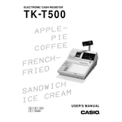 Casio TK-T500 Cash Register manual cover