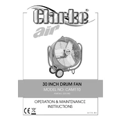 Clarke 3231590 CAM110 30 Inch Drum Fan manual cover