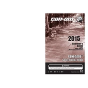 Can-Am Renegade 500 2015 Vehicle manual cover