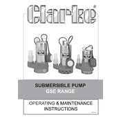 Clarke 7230071 GSE1A Submersible Pump manual cover