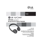 LG GRUVE HBS-600 White Headset manual cover