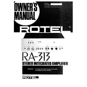 Rotel RA-313 Amplifier manual cover