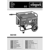 Scheppach SG3100 5906213901 Generator manual cover