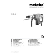 Metabo KH 5-40 Hammer manual cover