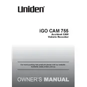 Uniden iGO CAM 755 Recorder manual cover