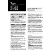 Icom IC-U88 Transceiver manual cover