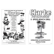 Clarke 6550010 CDP5DD 5 Speed Bench Drill manual cover