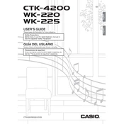 Casio CTK4200 Keyboard manual cover